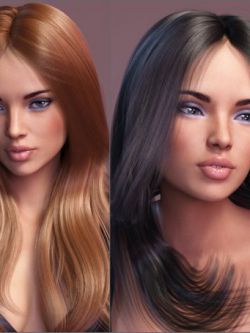 114949 头发 Amber Hair for Victoria 4, Genesis 2 Female(s)  and Genesis 3 F...