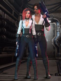 92703 服装 太空海盗服装 Space Pirates Outfit for Genesis 9