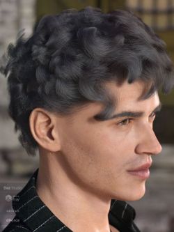 62505 头发 男 dForce Emile Hair for Genesis 3 and 8 Male(s)