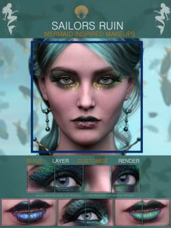 82390 贝壳彩妆 Sailors Ruin Mermaid-Inspired Geoshell Makeup for Genesis ...