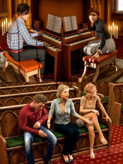 70121 管风琴姿势 Pipe Organ Poses for Genesis 8 Male and Female