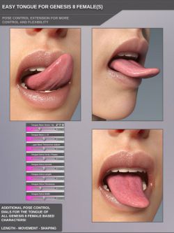 45581 舌头控件扩展  Easy Tongue for Genesis 8 Female