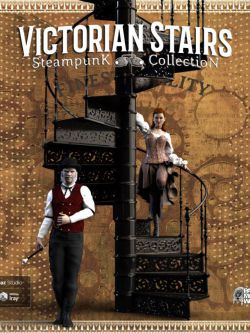 150276 道具 楼梯 Steampunk Collection Victorian Spiral Staircase DS