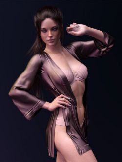 73867 服装 内衣 dForce X-Fashion Kimono Lingerie Set for Genesis 8 Females
