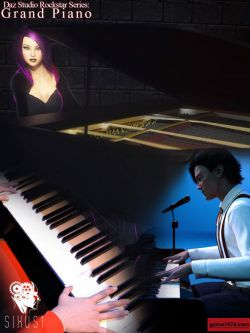 123836  道具 三角钢琴  Rockstar Series: Grand Piano - G3 G8 DS