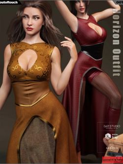 59795 服装 性感礼服 dForce Horizon Outfit for Genesis 8 Female(s)