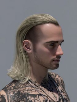 93477 头发 Jeremy Long Hair for Genesis 9, 8 and 8.1 Male