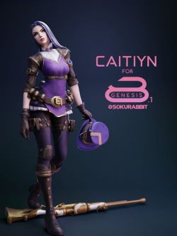 人物和服装 Caitlyn For Genesis 8 and 8.1 Female