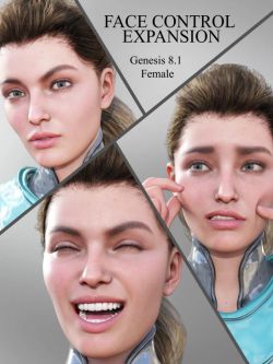 81536 变形 女性面部控制扩展  Face Control Expansion for Genesis 8.1...