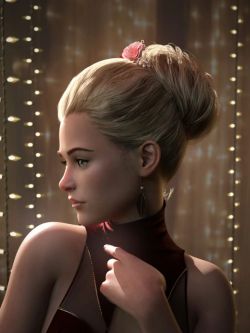 83868 头发 Rose Noel Updo for Genesis 8 and 8.1 Females