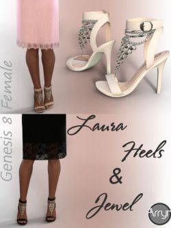 54345 鞋子 Laura Jewel Heels for Genesis 8 Female
