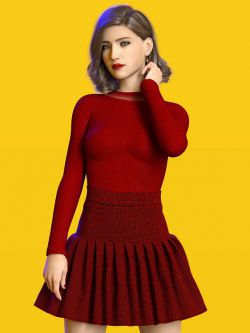 82355 服装 针织毛衣 dForce Coco Outfit for Genesis 8 and 8.1 Females