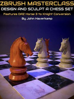92844 教程 设计和雕刻国际象棋 ZBrush Masterclass : Design and Sculpt a Chess Set