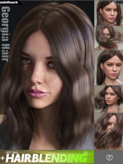 37421 头发 Georgia Hair and OOT Hairblending 2.0 for Genesis 3 Female