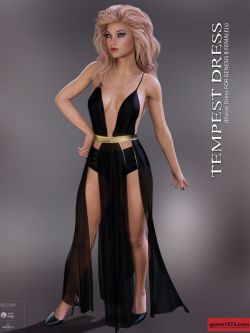 126669 服装 性感连衣裙 dForce Tempest Dress for Genesis 8 Females