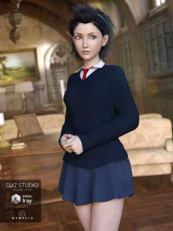 34399 服装 校服 New Semester Outfit for Genesis 3 Female(s)