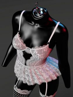 98051 服装 可爱蕾丝内衣  X-Fashion Cutie Lace Lingerie for Genesis 9