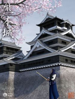 62289 场景 熊本城 - 天守阁  Kumamoto Castle - Castle Tower