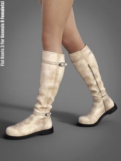 61449 平底靴 Flat Boots 3 for Genesis 8 Female(s)