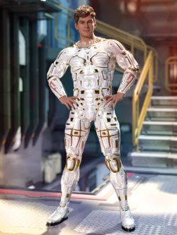 86751 服装 科幻  Cyber Guardian Outfit for Genesis 8.1 Males