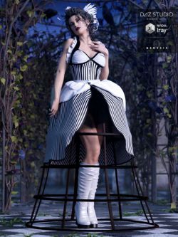 34175 人物 服装 Caged Belle Outfit for Genesis 3 Female(s)