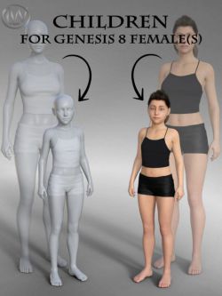 50073 变形 Body Shapes: Children for Genesis 8 Female