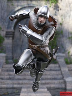 77249 服装 骑士盔甲  The Western Knight Series 01 for Genesis 8 Males