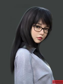 81300 头发 dForce Nirv Straight Long Hair for Genesis 8 and Genesis 8.1