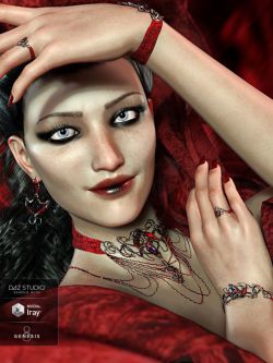 51605 首饰 The Blood Baroness Jewelry Set for Genesis 8 Female