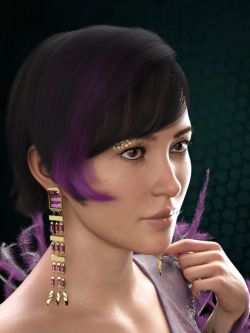 82359 头发 dForce Speakeasy Hair for Genesis 8, 8.1, and 3 Females