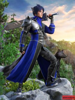 81478 服装 dForce Azurite Outfit for Genesis 8 and 8.1 Males