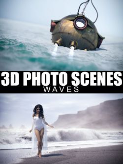 64389 场景 背景 波浪 3D Photo Scenes - Waves