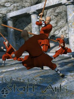 31893 姿态 打斗 Fighting Series: Staff Arts for Genesis 3 Male