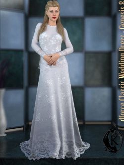 137854 服装 dforce - Classic Wedding Dress - Genesis 8