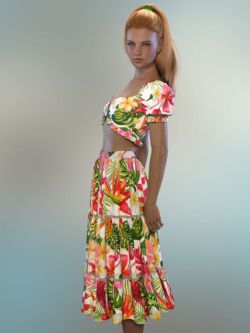 149899 夏季上衣和裙子 dForce Natalie's Summer for Genesis 8 (8.1) Females