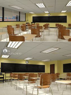 34393 场景 教室 Digitallab3D Classroom