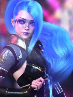 82494 头发 dForce Tenebris Hair for Genesis 8.1 Females