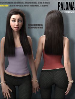 143604 头发  Paloma Hair for Genesis 8 Female