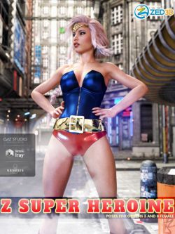 53497 姿态 超级女英雄 Z Super Heroine - Poses and Partials for Genesis...