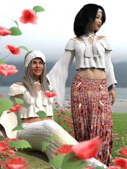 80219 服装 花童套装 dForce Flower Girl Outfit for Genesis 8 Females