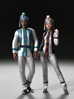 83039 服装 白族  dForce Bai Outfit for Genesis 8 and 8.1 Male