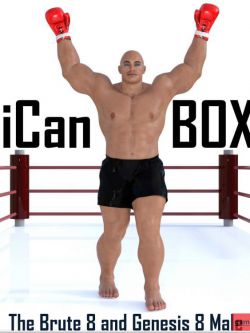 130272 姿态 专业拳击  iCan BOX Poses for The Brute 8 and Genesis 8 Male...
