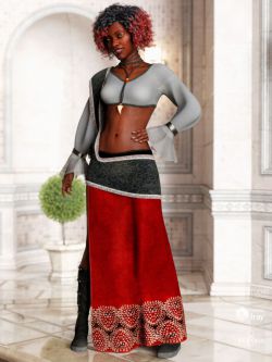 70699 服装 dForce Shanara Outfit for Genesis 8 Females