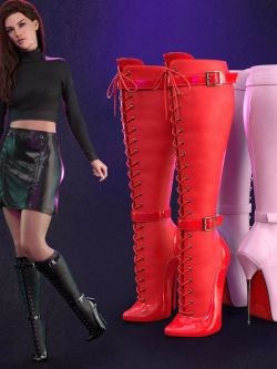 94222 鞋子 Lace-up Stiletto Ballet Boots