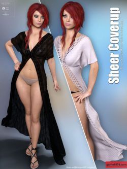 127994 服装 性感 薄纱 睡衣 dForce Sheer Coverup for Genesis 8 Females