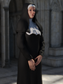 114701 服装 修女 Nun Outfit for Genesis 3 Female(s) by Toyen ()