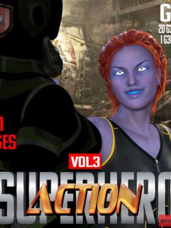 120907 姿态 超级英雄 SuperHero Action for G3F Volume 3 by GriffinFX ()
