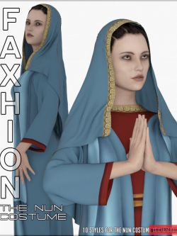 129662 服装纹理 修女 Faxhion - dForce Nun Costume