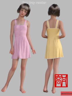128350 服装 清爽 dForce Summer Dress 1 for Genesis 8 Female