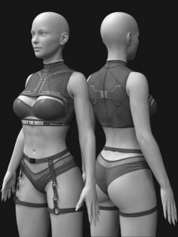 86563 服装 性感 X Fashion Dark Secrets Outfit for Genesis 8 and 8.1 Females